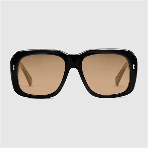 gucci oversized rectangular acetate sunglasses|gucci sunglasses with rhinestones.